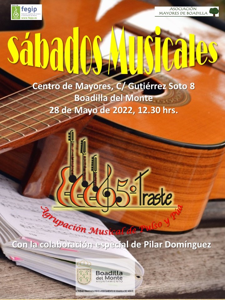 VUELVEN LOS SBADOS MUSICALES (28 MAYO, 12:00 H)